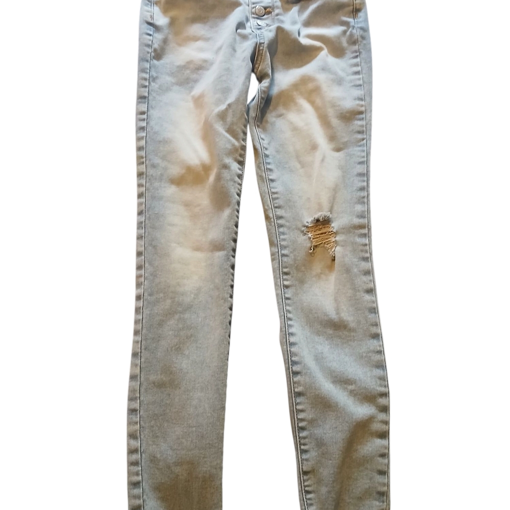 Light Gray Distressed Jeans